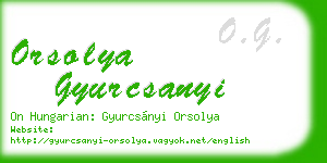 orsolya gyurcsanyi business card