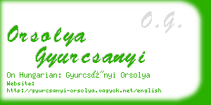 orsolya gyurcsanyi business card